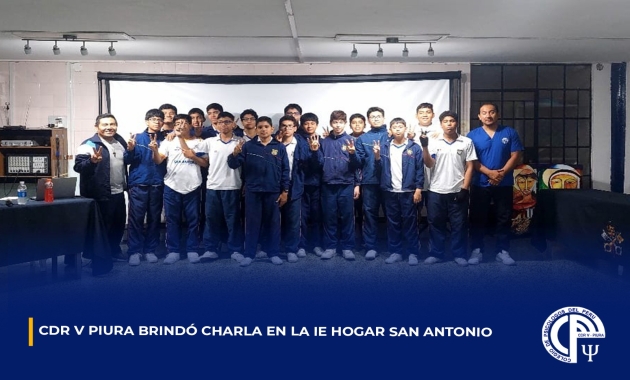 CDR V PIURA BRINDÓ CHARLA EN LA IE HOGAR SAN ANTONIO