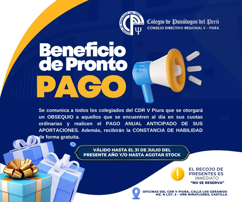 Beneficio de Pronto Pago