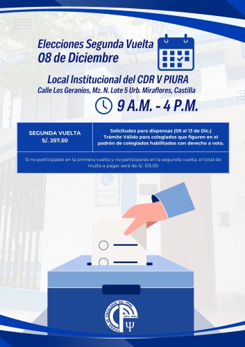 CONVOCATORIA SEGUNDA VUELTA ELECCIONES 