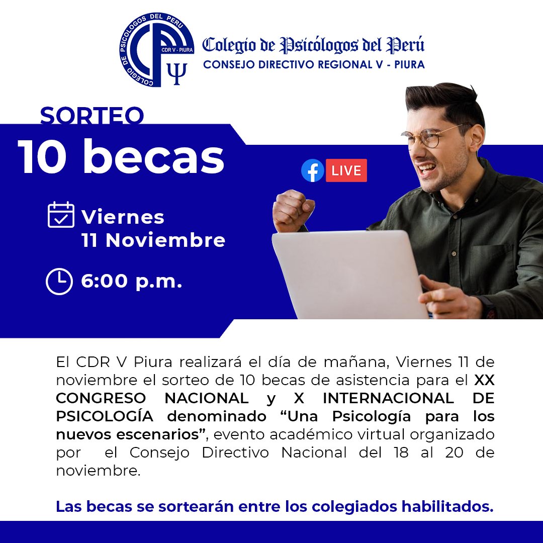 10 FLYER DE SORTEO DE BECAS