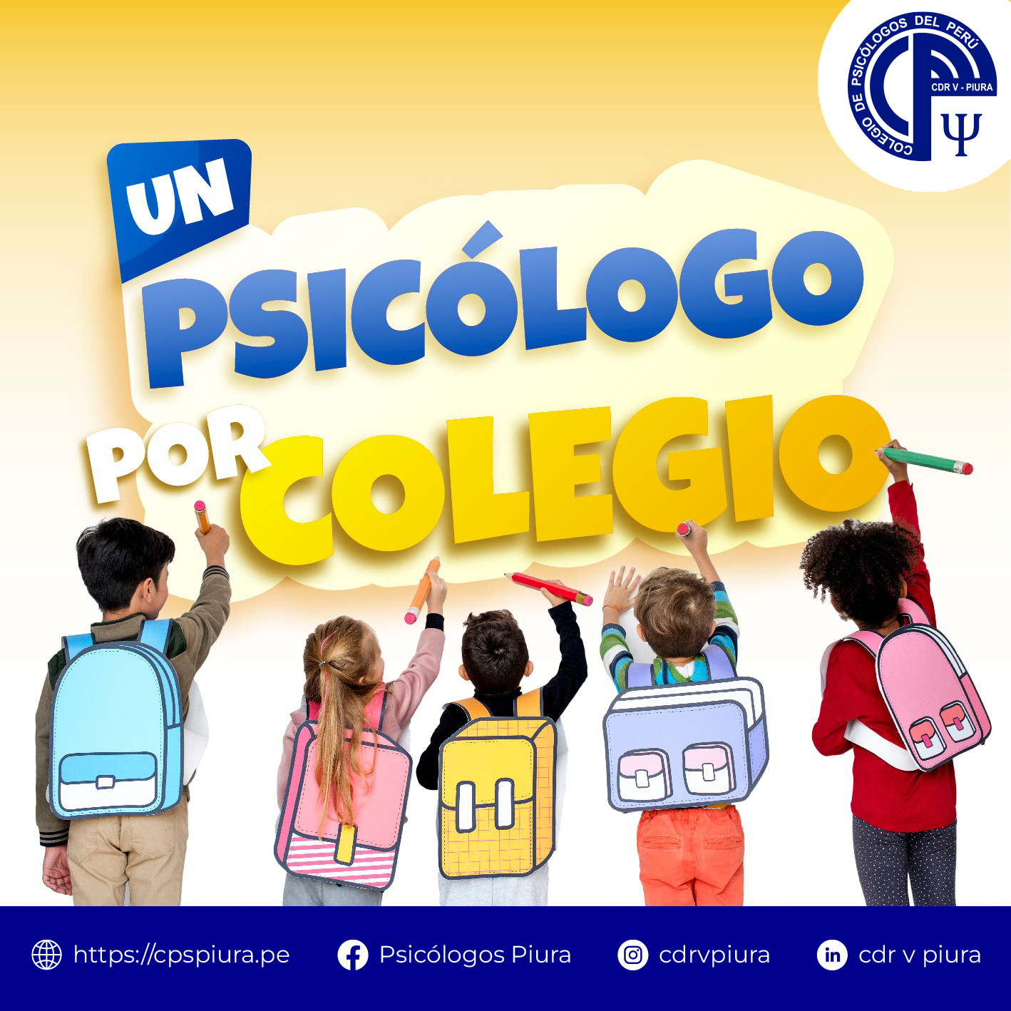 UN PSICOLOGO POR ESCUELA CDN