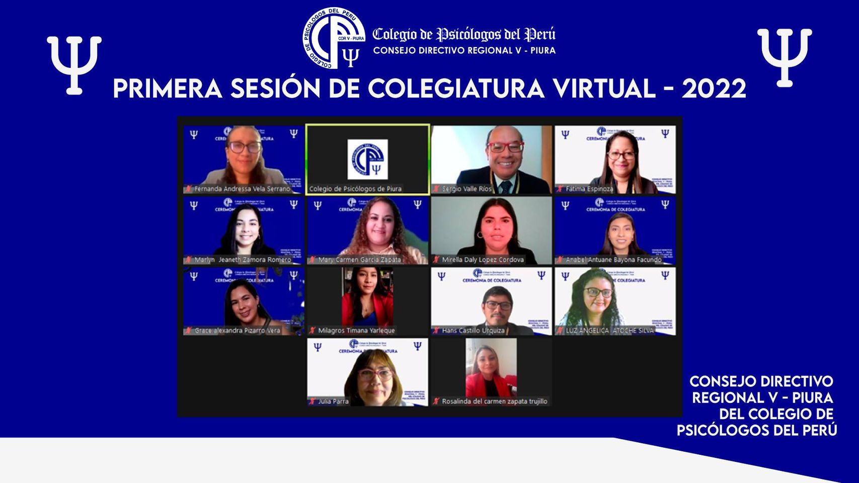 Primera Sesion de Colegiatura Virtual