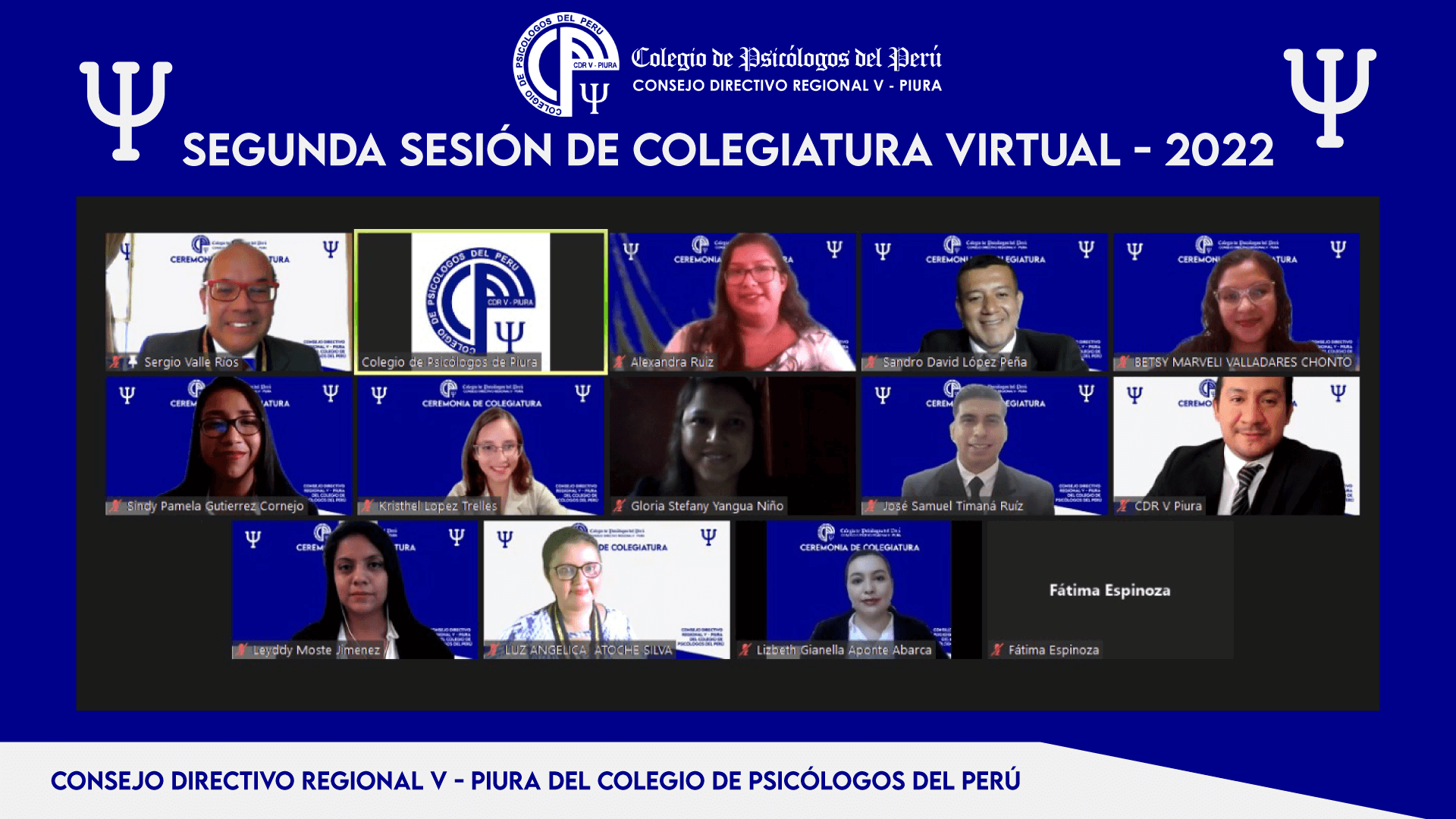 Segunda sesion de colegiatura virtual 2022