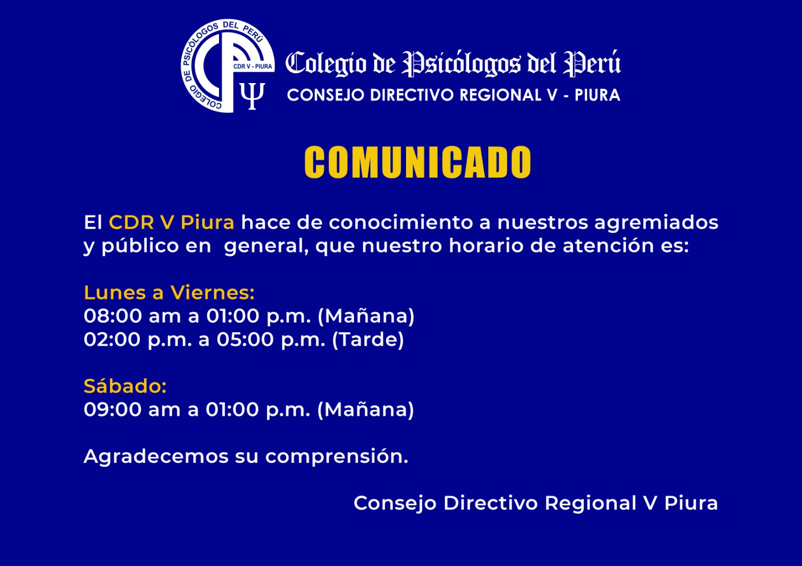 15NOV HORARIO DE ATENCION