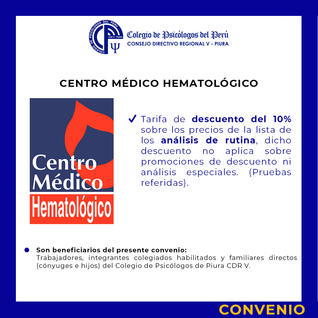 A CONVENIO CENTRO HEMATOLOGICO