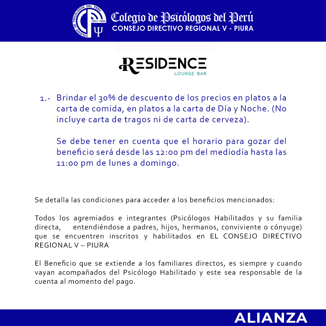 B ALIANZA RESIDENT