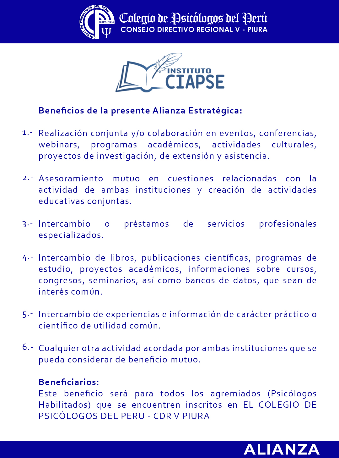 K ALIANZA CIAPSE